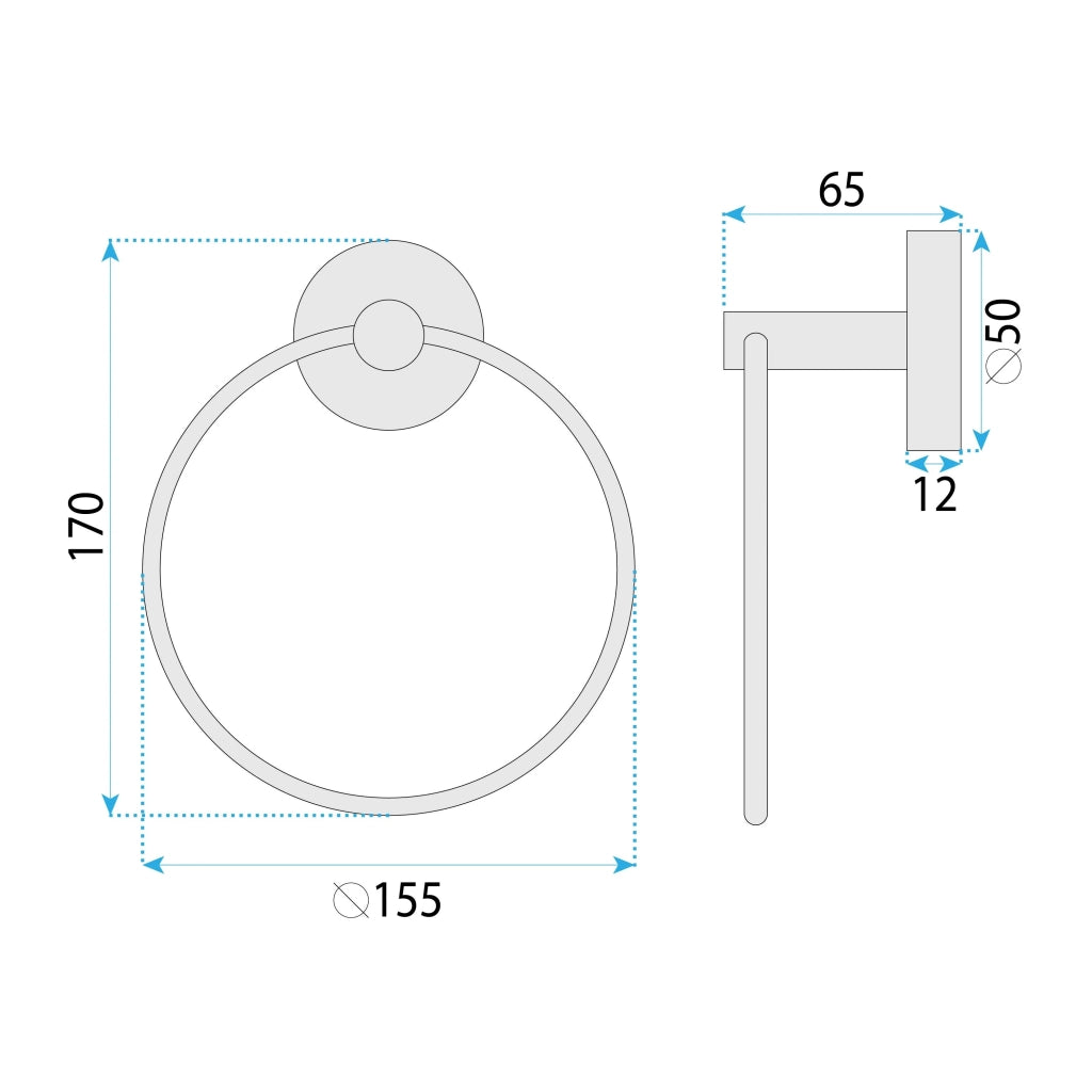 Portasciugamano Da Bagno Ring 6610 Modern Titan