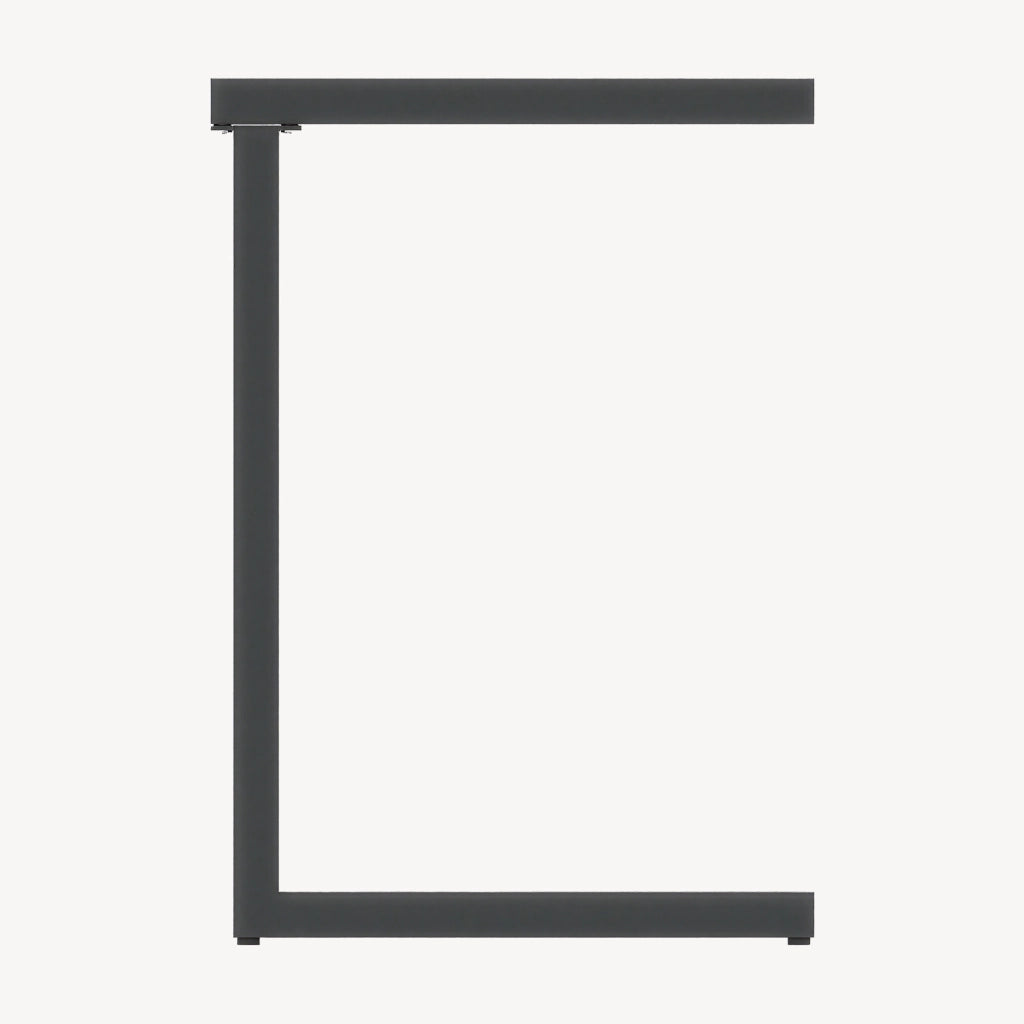 Tavolino da Giardino Gaby a Forma di C in Acciaio 58 x 40 x 30 cm - Grigio Antracite casa.pro