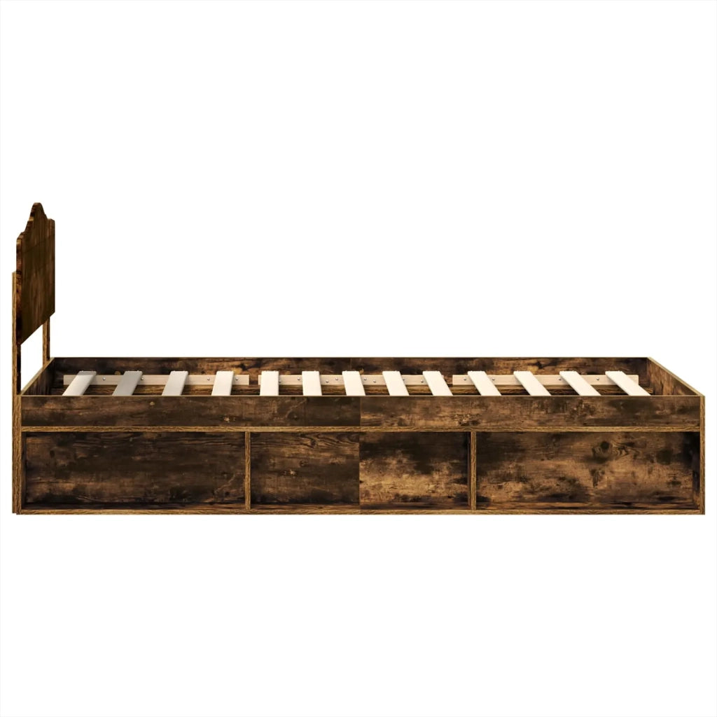 Struttura del letto-Giroletto Rovere fum¨¦ 90 x 190 cm Pino massello 735098
