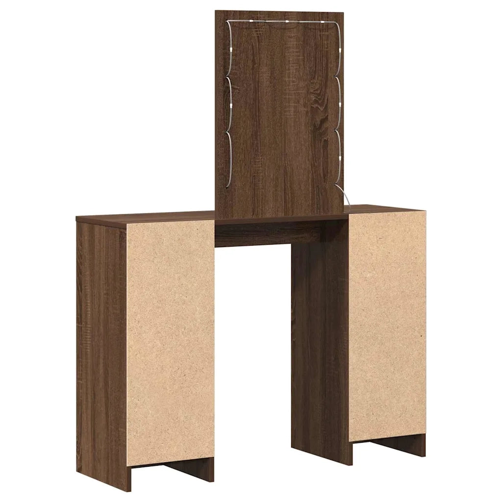 Tavolo da Trucco Marrone 102 x 33 x 135 cm Legno multistrato 865187