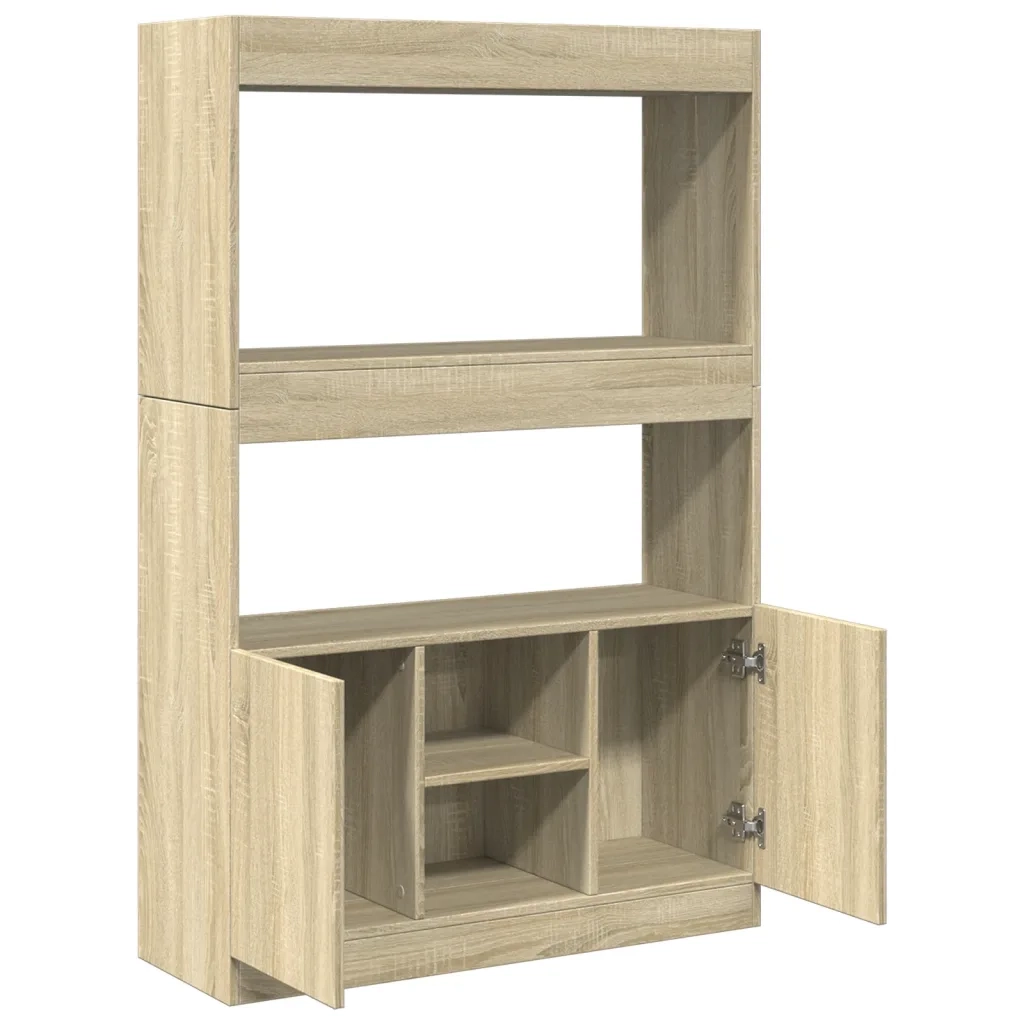 Credenza-Buffet-Armadio da cucina Rovere Sonoma 92x33x140 cm in Legno Multistrato
