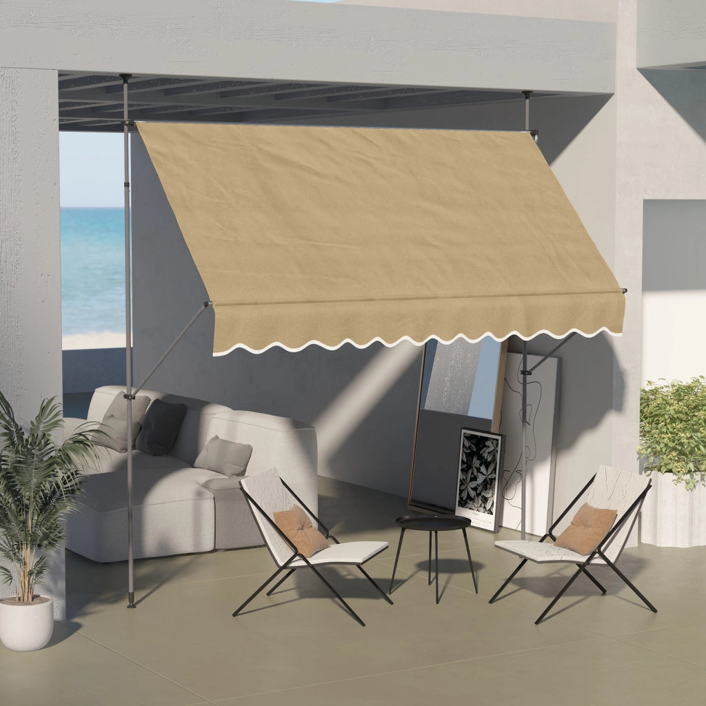 Toldo Retrattile Manuale con Manovella ¨C Minimal ¨C Beige 300x120x210-300 cm
