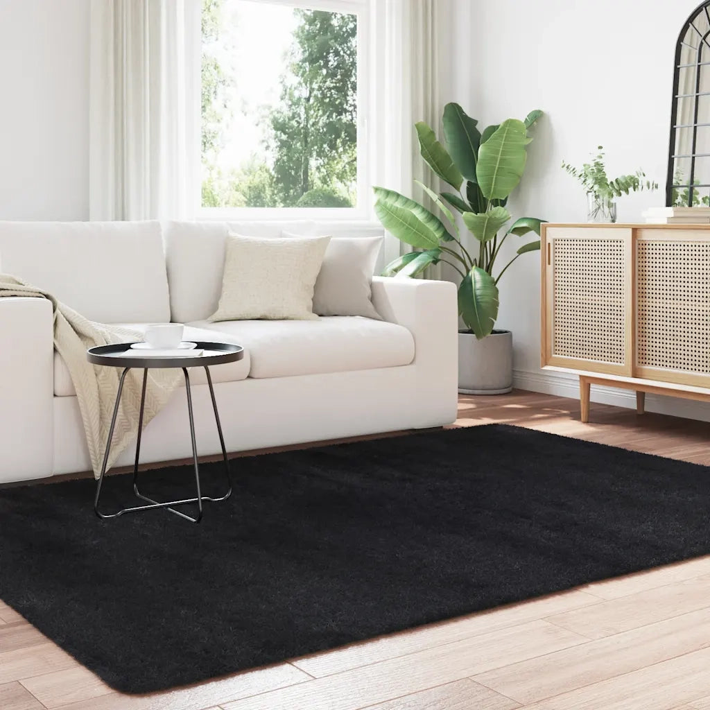Tappeto del soggiorno | Tappeto Shaggy a Pelo Lungo NAVARRA Nero 160x230 cm poliestere