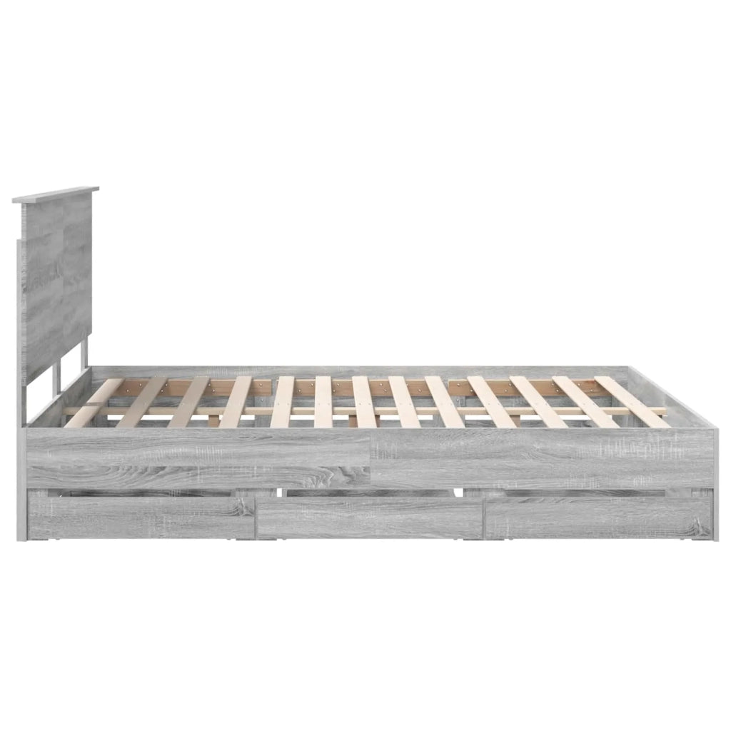 Struttura del letto con cassetto Grigio Sonoma 160 x 200 cm 3411101