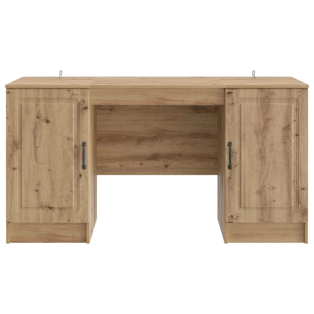 Scrivania | Tavolo da Ufficio con lo scaffale Rovere Artigianale 142,5 x 50 x 75 cm