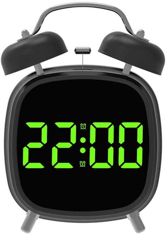 Orologio multifunzione con allarme, suono, sveglia digitale, volume regolabile, luce verde per la notifica, compatibile con smartphone, per la casa