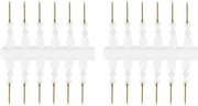 Accessori per la pesca del pesce persico - Aletta con gancio di sicurezza - Connettore in silicone - Impennaggio per pesca del pesce persico - Accessori per attrezzature per la pesca - Acciaio di carbonio - 24 pezzi
