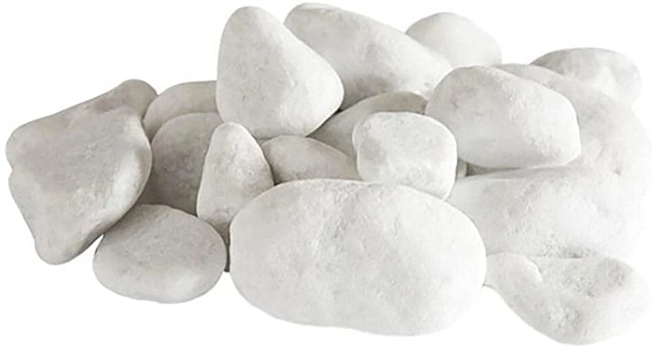 Set Ghiaia Bianca 24 Pezzi Sassi Decorativi per Stufe e Camini a  Bioetanolo