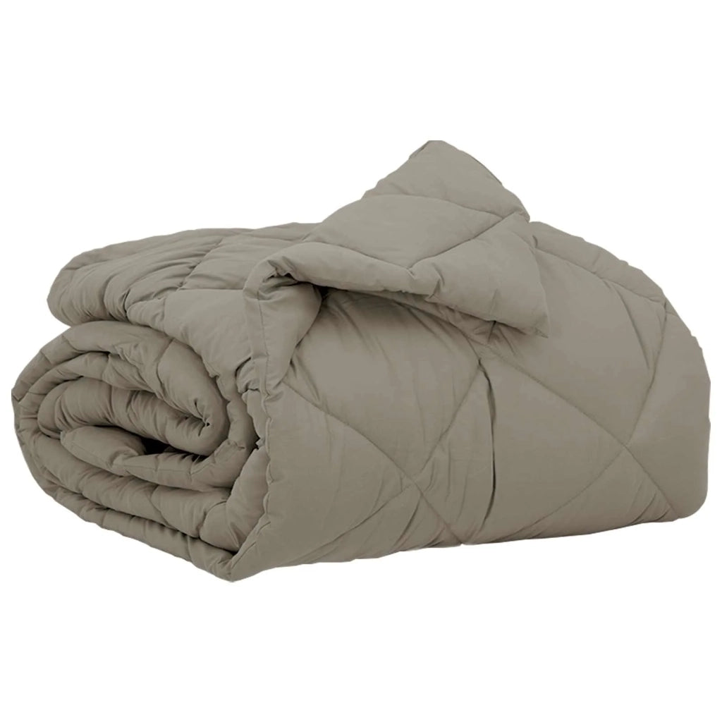 Piumone | Duvet Completo Annuale Grigio chiaro 155 x 220 cm Microfibra