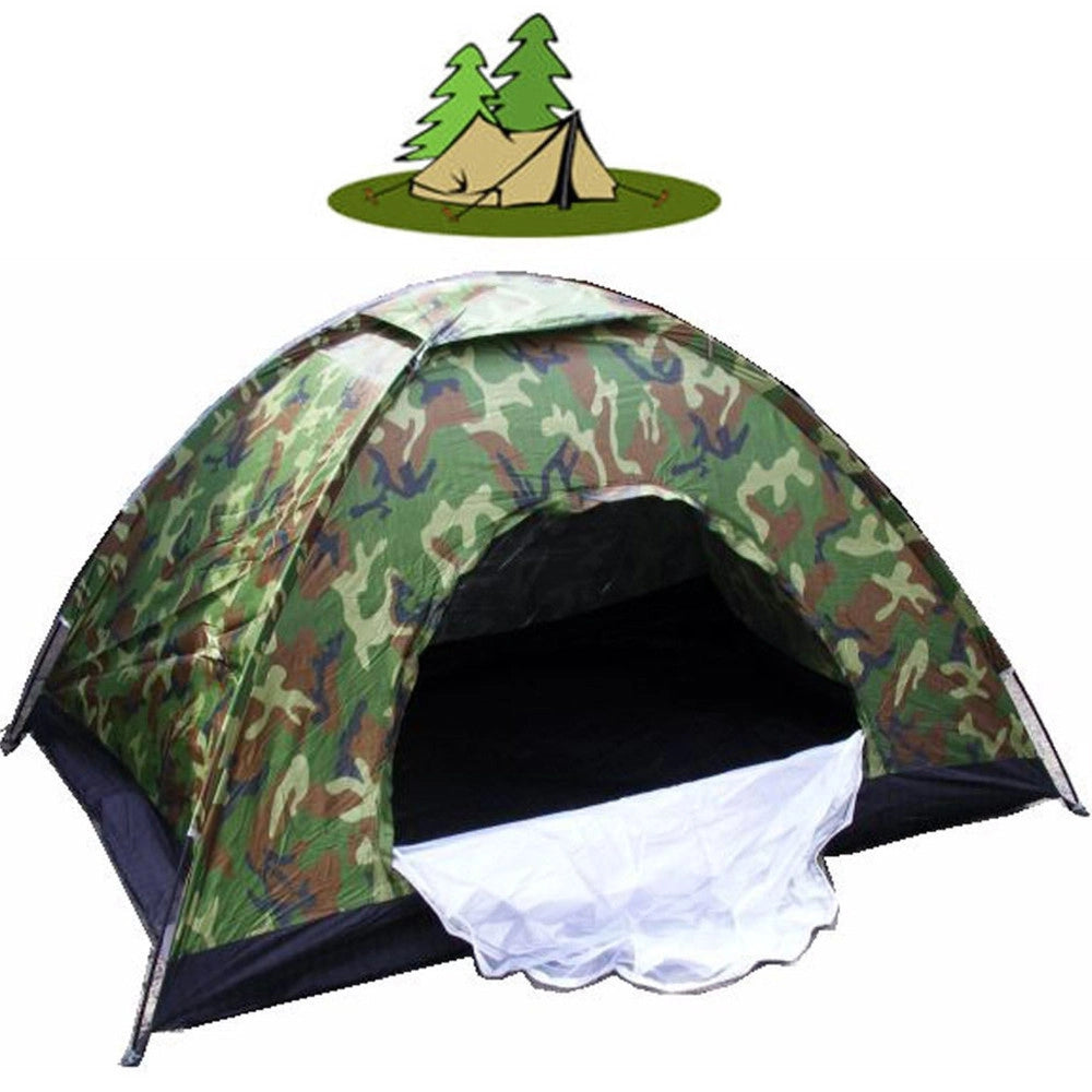 Trade Shop - Tenda Campeggio Canadese 6 Posti Mare Camping Con Zanzariera Sacca Trasporto -