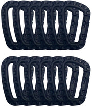 Haken a Karabina 12 pezzi - D forma - Plastica - Clipset - Leggero - Ideale per fissaggio - Haken clip