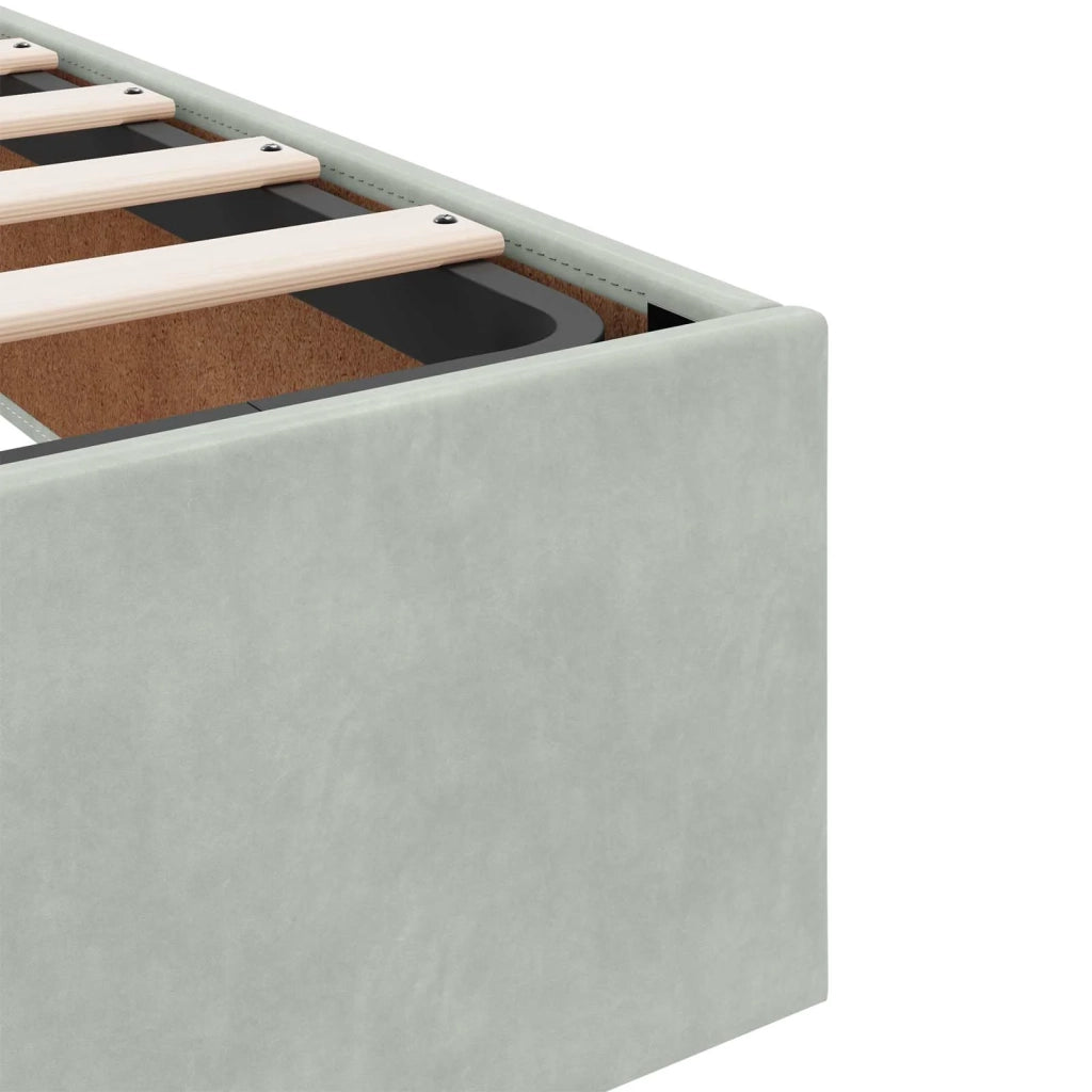 Struttura letto con materasso 2 pcs Grigio chiaro Velluto 3399552