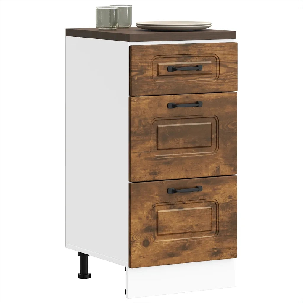 Pensile da cucina | Base da Cucina Kalmar Rovere Fumo in Legno Multistrato