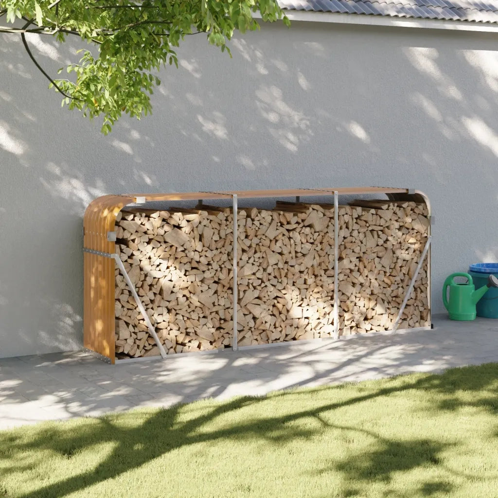 Portaceppi Effetto Legno 234x45x100 cm in Acciaio Zincato CFW1144595