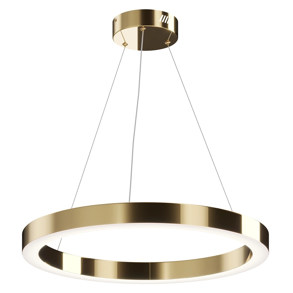 Lampadario LED Saturno anello ottone Ø60 Maytoni MOD415PL