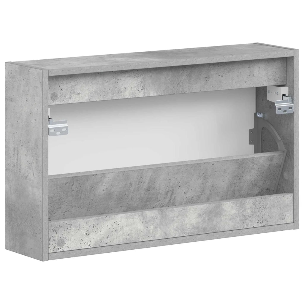 Mobiletto per Scarpe da Muro EDE 71 x 17 x 43 cm Grigio Cemento 895968