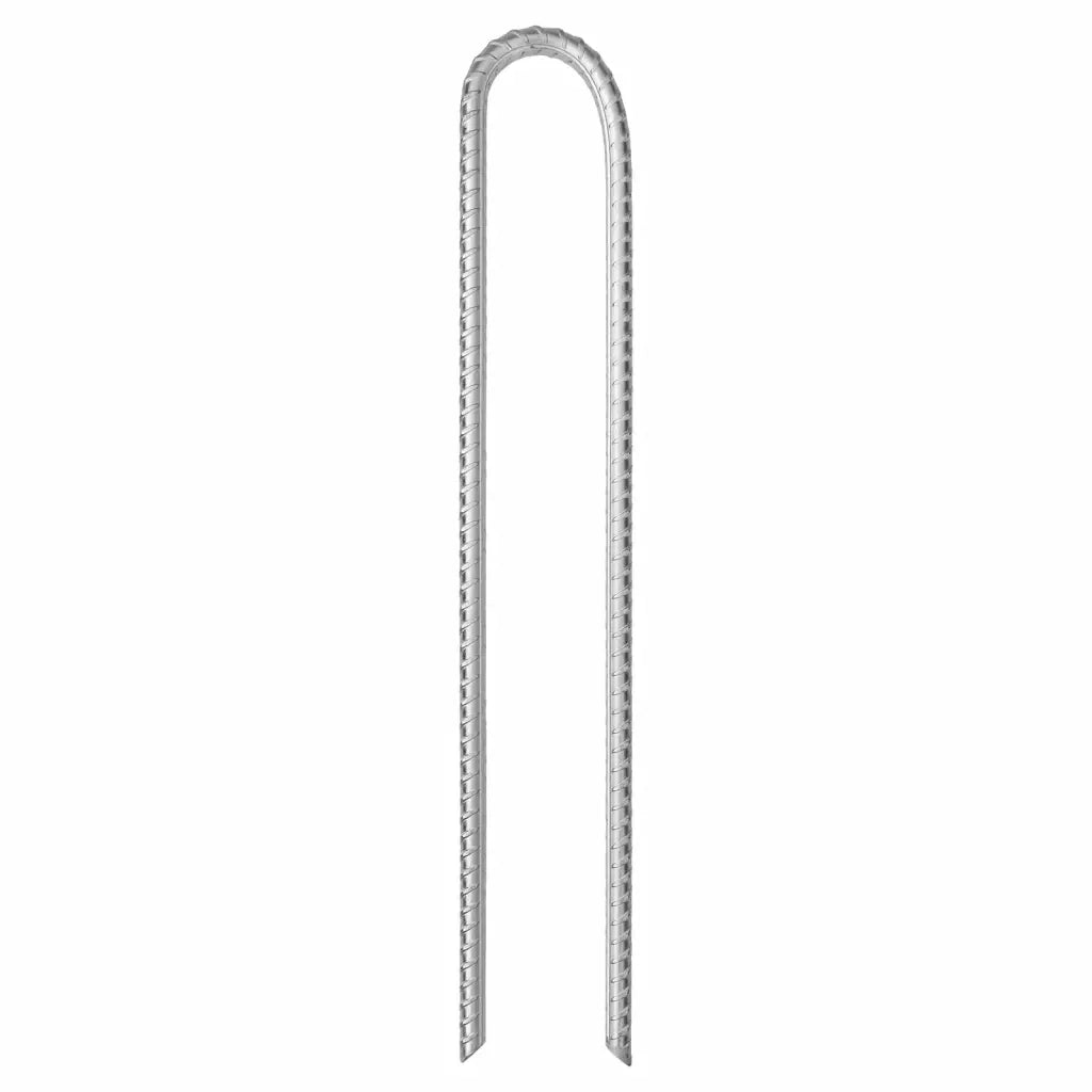 Picchetti Tenda 6 pz a Forma di U 37 cm ?10 mm Acciaio Zincato CFW4715031