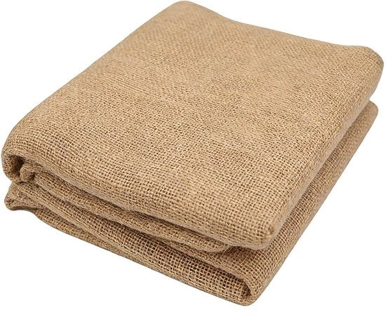 Tessuto di Juta 200 x 160 cm - Tessuto di Juta Naturale - Riciclabile - Sostenibile - Tagliabile - Dimensione Ideale per DIY - Stoffa