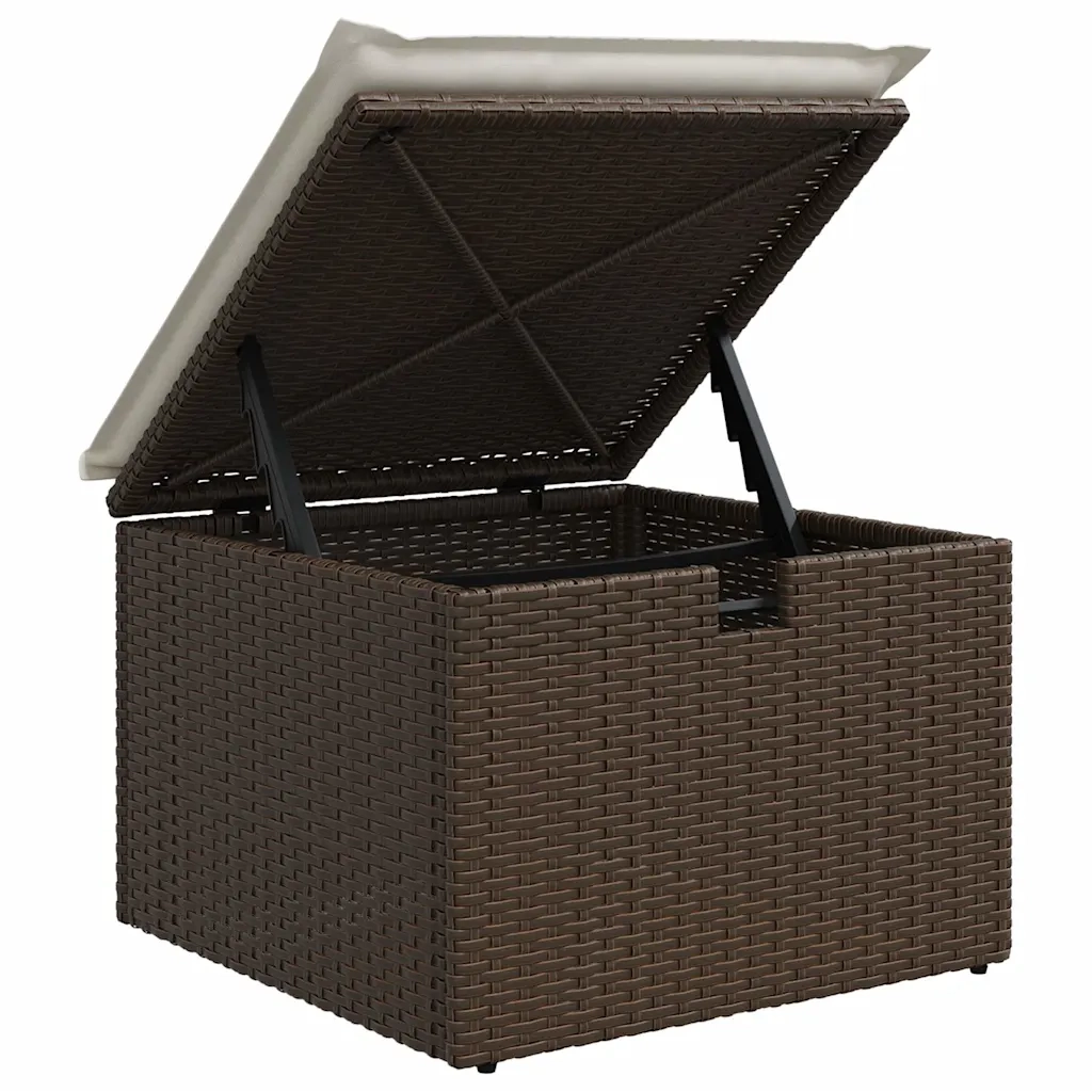 Set Divano da Giardino 6 pz con Cuscini Marrone in Polyrattan 3326144