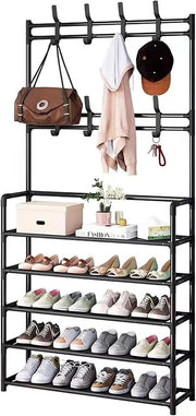 Organizzatore di scarpe in metallo sottile - 5 livelli - 80 x 28 x 175 cm