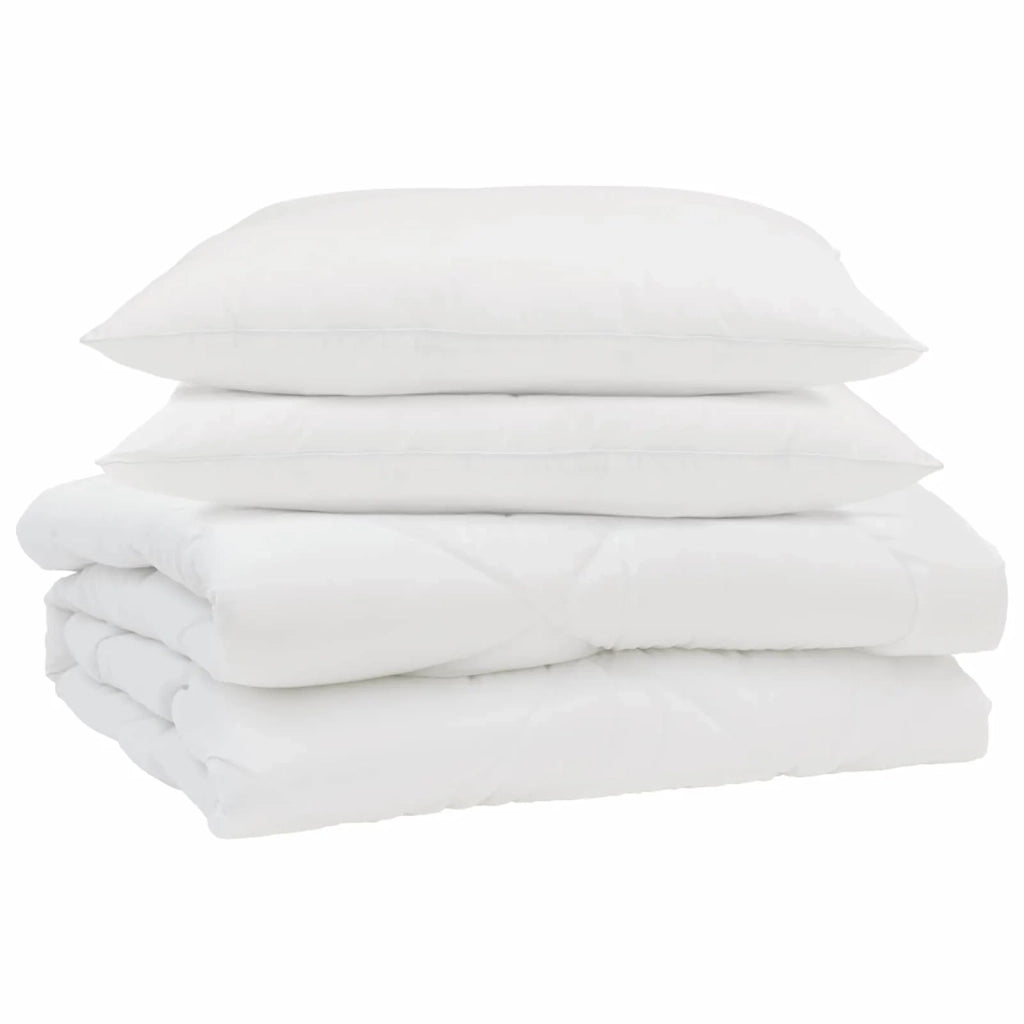 Duvet Estivo con cuscino 3 pcs Bianco Microfibra 3377295