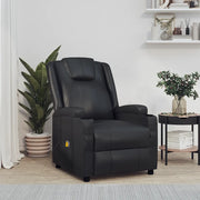 Poltrona Massaggiante Nera in Similpelle 321311