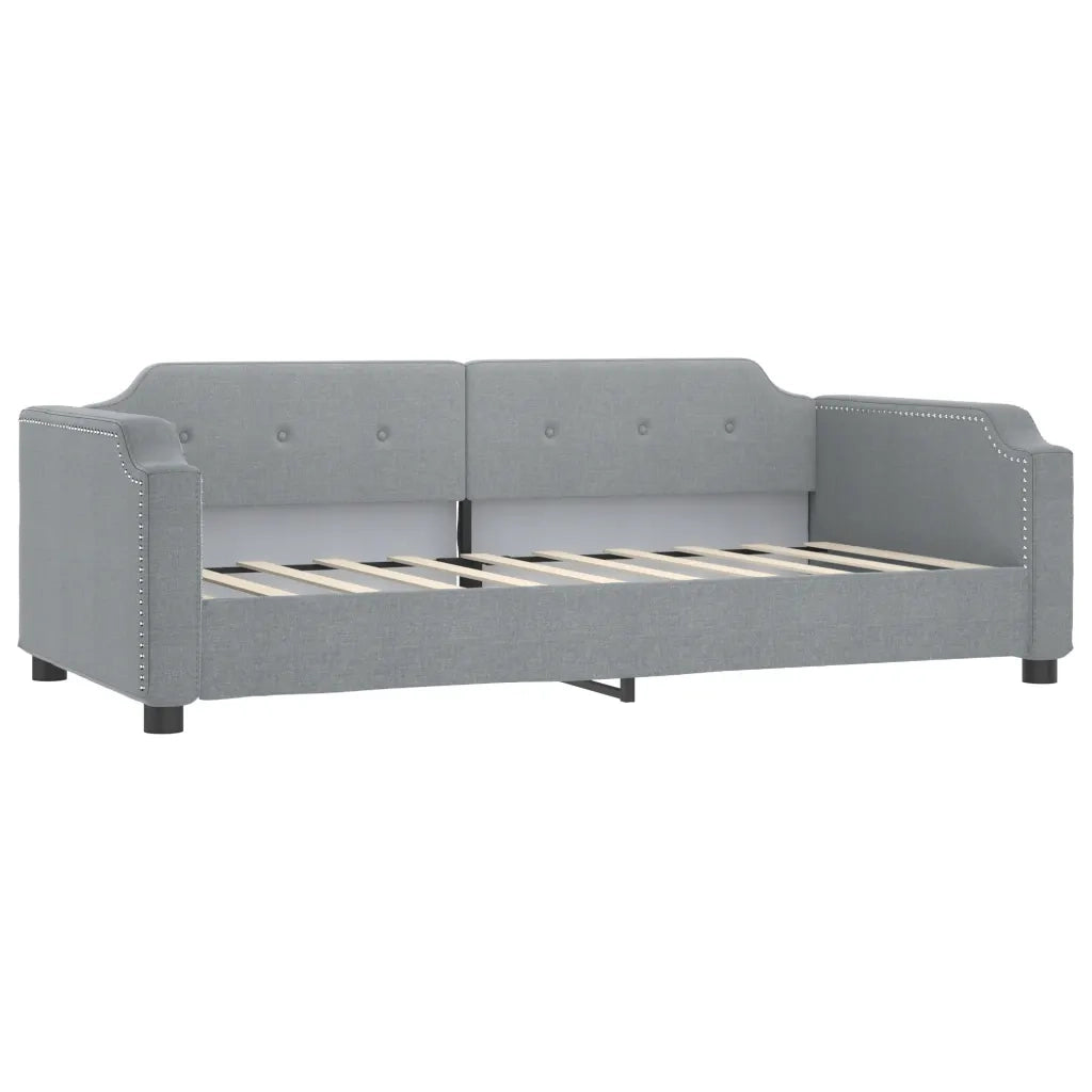 Divano letto | Sof¨¤ letto | Letto singolo Estraibile Cassetti Grigio Chiaro 90x200cm Tessuto