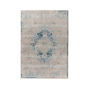Tappeto a pelo corto Dilan in blu e beige