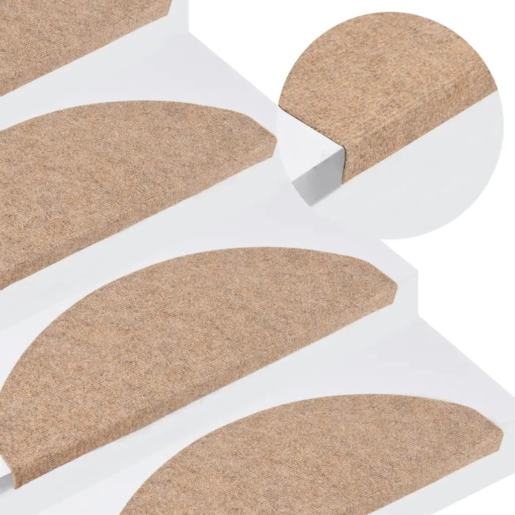 Tappetini Autoadesivi per Scale 20 pz | Gradini per Scale Beige 65x22,5x3,5 cm