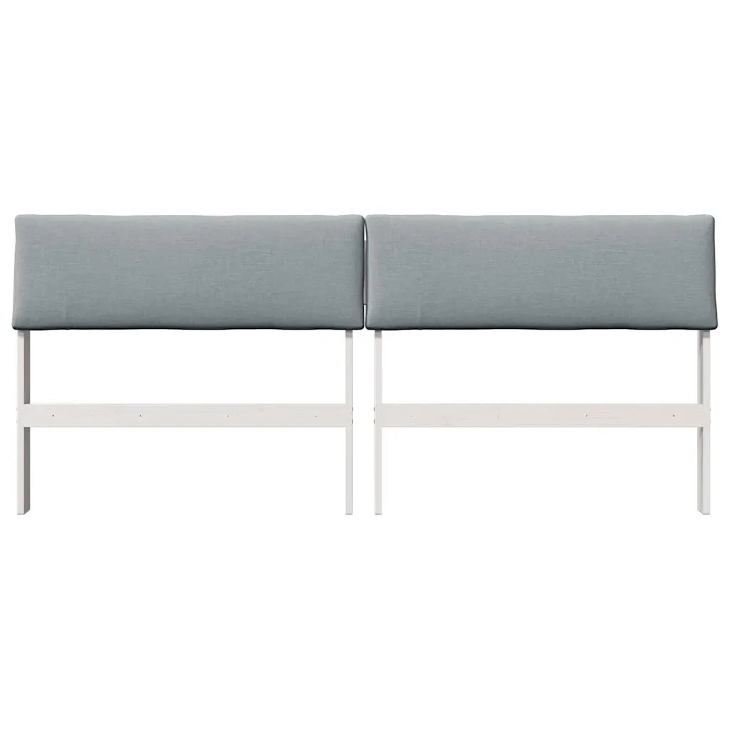 Testiera | Testata imbottita Grigio chiaro 200 cm Pino massello