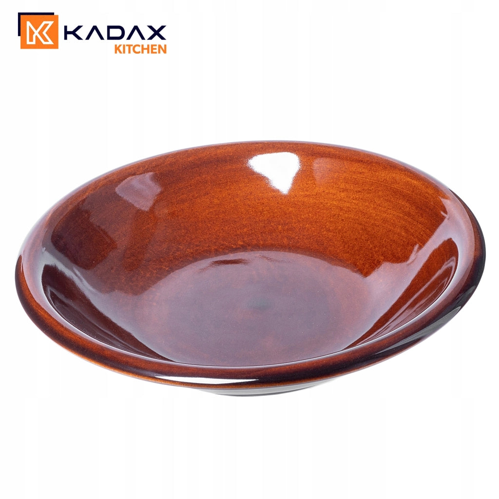 Set di 6 piatti piani profondi KADAX da 23 cm in gres ceramico.