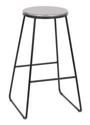 Sgabello da Bar Struttura in Metallo Achelor Nero e Grigio 32 x 32 x 71 cm