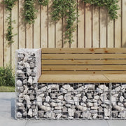 Panca da Giardino Design Gabbione 92x71x65,5 cm Pino Impregnato 834382