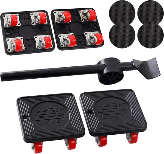 Set di Ruote per Mobili - 9 Pezzi - Rotabili e Resistenti