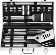 Kit di accessori barbecue in acciaio inossidabile e mattonelle barbecue - Set di barbecue premium per uomini e donne - Ideale regalo per il padre, il compleanno, Natale