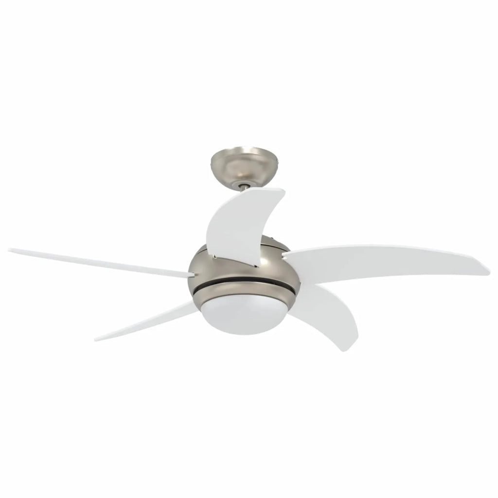 Ventilatore da soffitto con luce e telecomando Ø 110 cm Bianco 42035652
