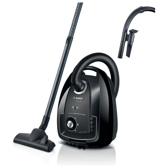 Bosch BGB38BA1 Serie 4 Aspirapolvere a Traino con Sacco 4 L 600 W Filtro HEPA 79 dB colore Nero
