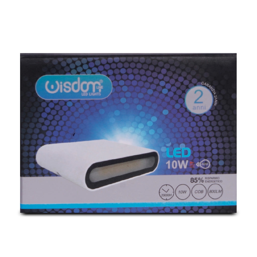Applique 10w quadrata bianca slim 4000K