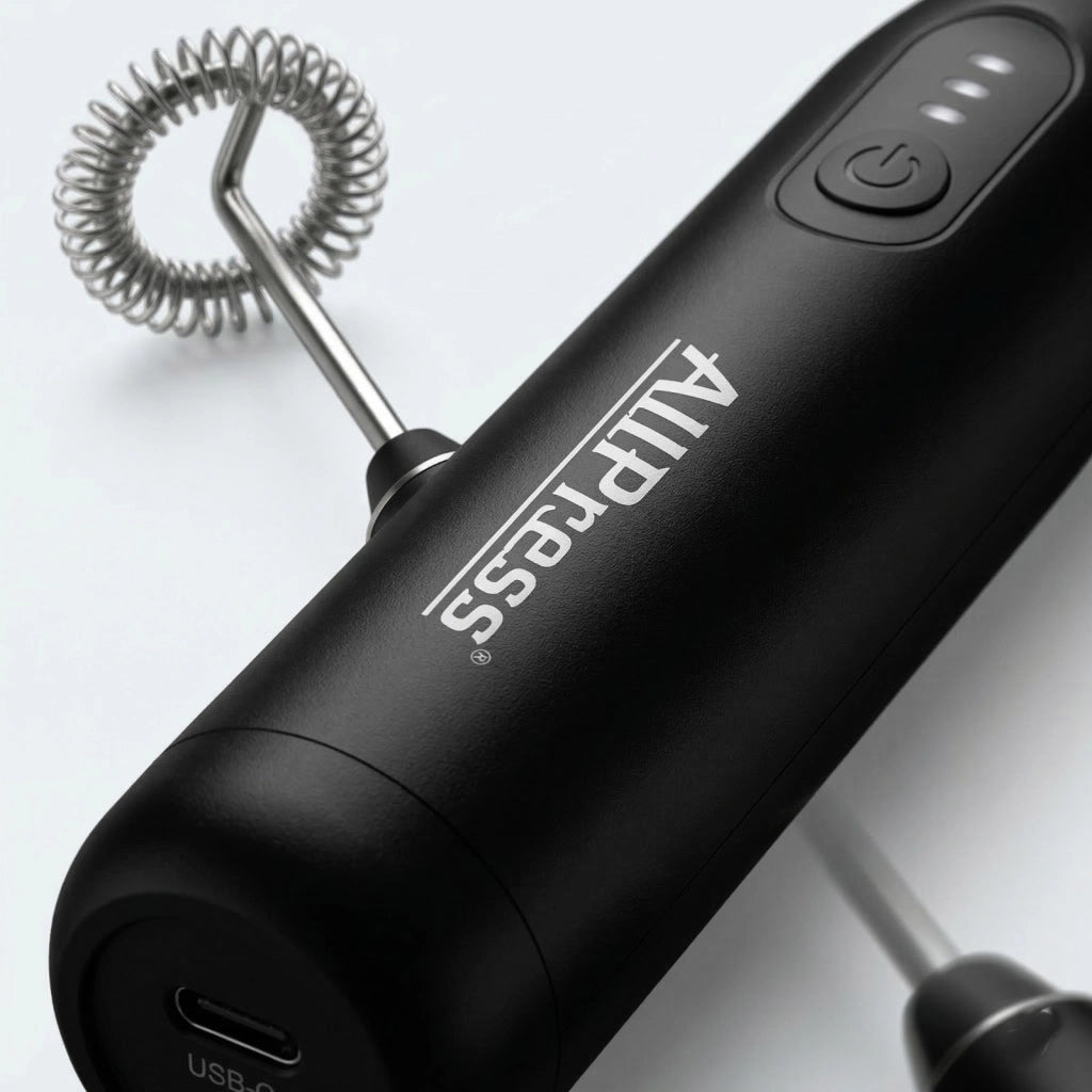MONTALATTE ELETTRICO USB SCHIUMALATTE SENZA FILI 3 VELOCITA COLAZIONE AS-08114