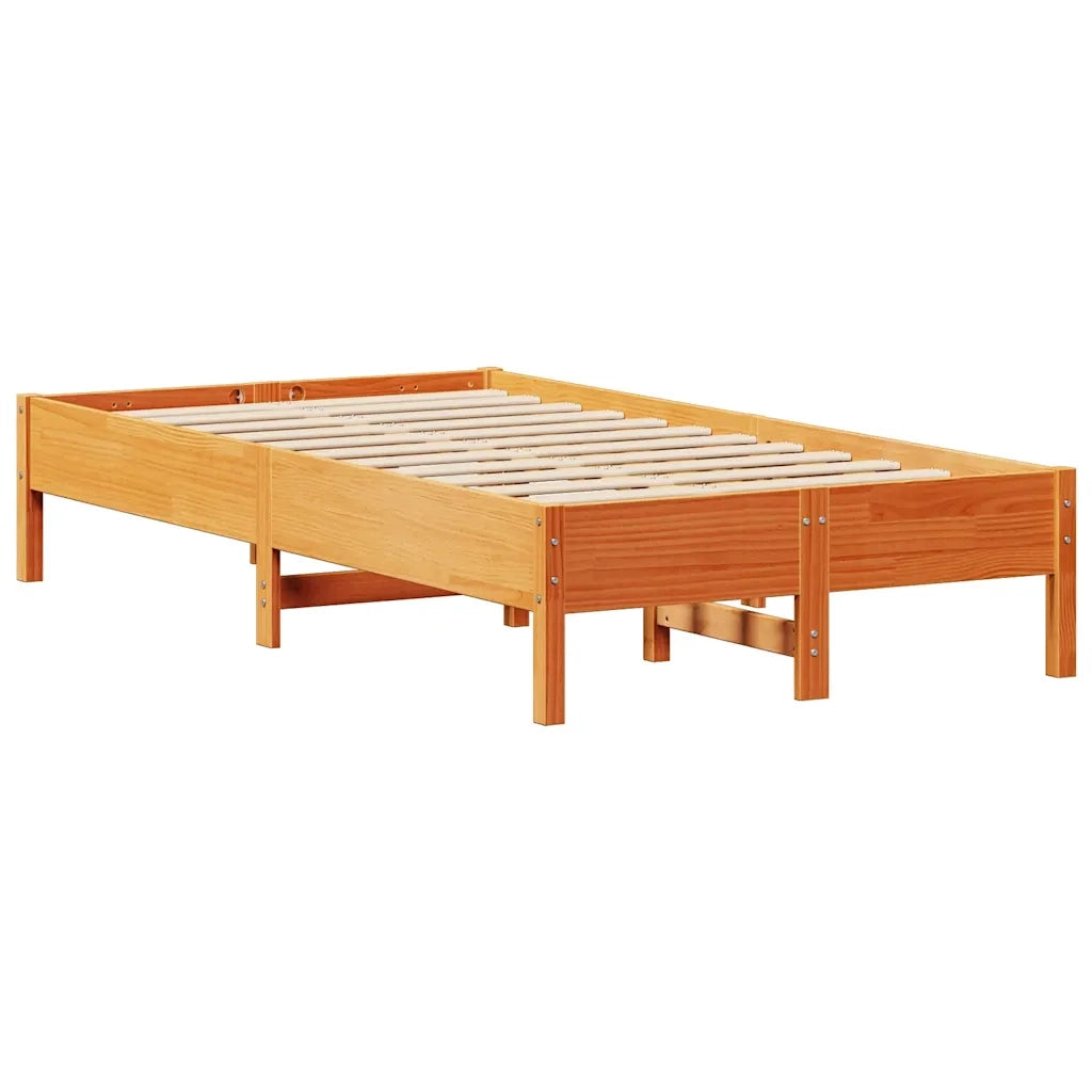 Letto senza Materasso-Struttura Letto Marrone Cera 100x200 cm in Legno di Pino 162634