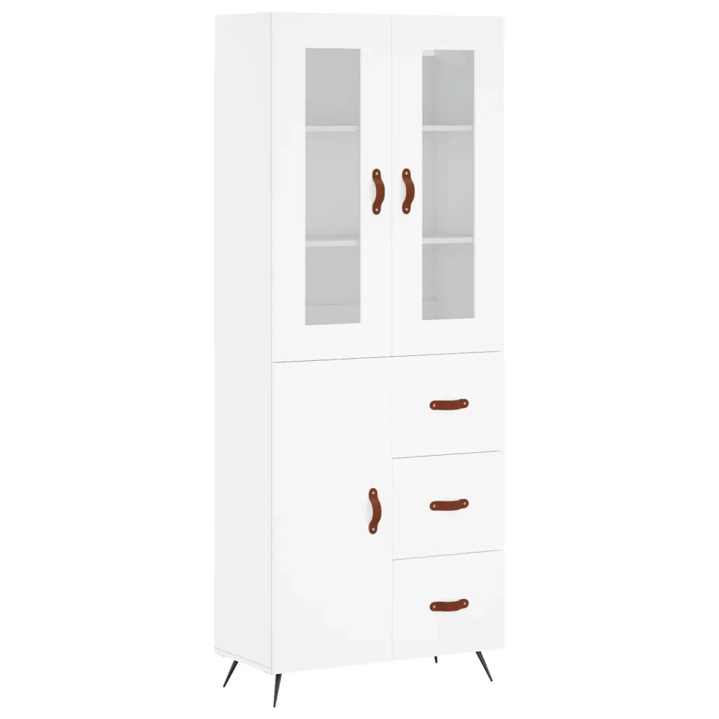 Credenza Bianca 69,5x34x180 cm in Legno Multistrato 3198441