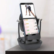 Oggetto per fissaggio e stabilizzazione di dispositivi mobili con movimento oscillante e rotazionale.