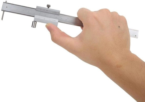 Misuratore di distanza in acciaio inossidabile - Raggio di misura 0-200mm - Precisione di misura 0,1mm - Resistente alla abrasione e alla collisione - Superficie di misurazione fine - Scala chiara - Strumento di misura