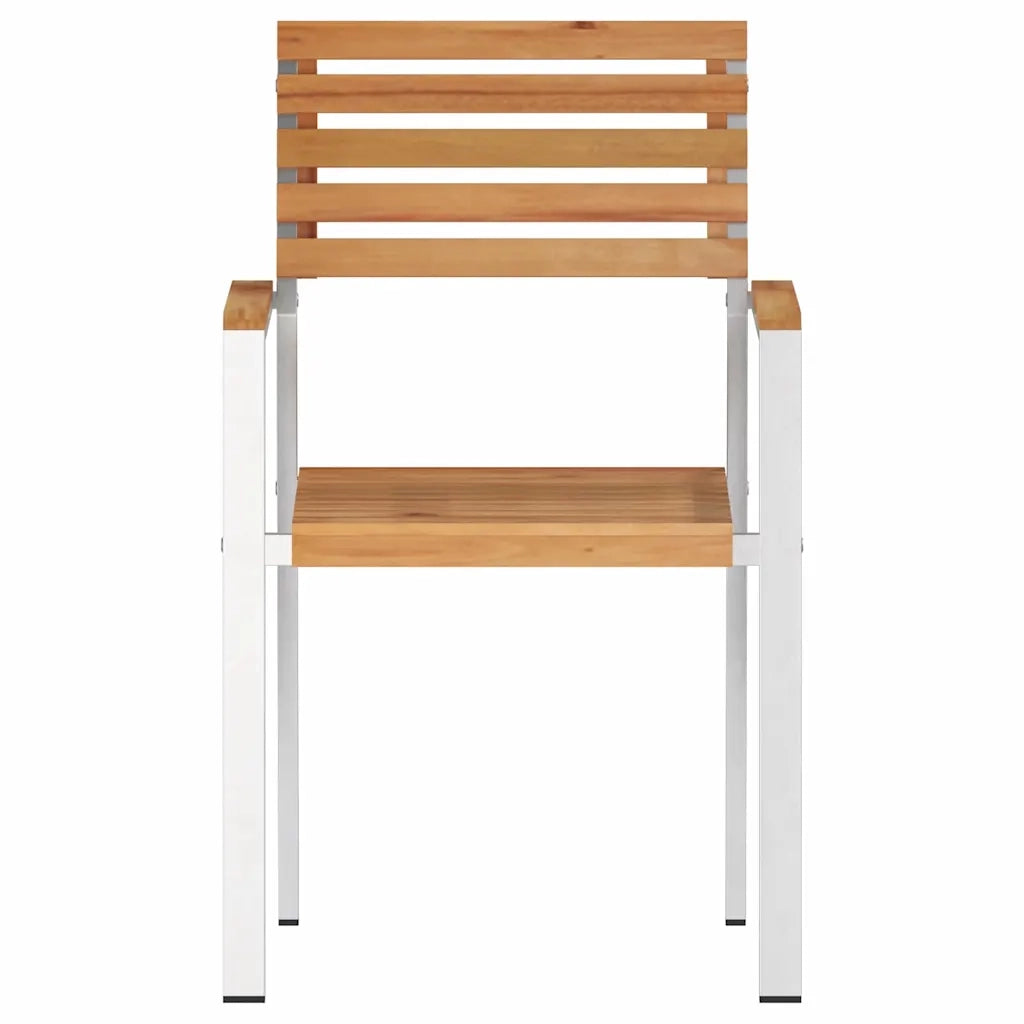 Sedia da Giardino 2 pz | Sedie da Esterno Olio Naturale Legno di teak solido