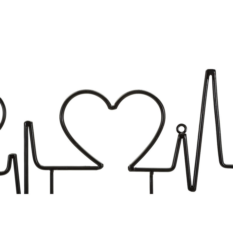 Apporta Abiti Da Muro Breakfast Nero cm 60x3,8x26,7