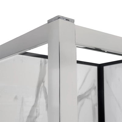 Box doccia angolare 80x140 cm scorrevole in cristallo trasparente Ted