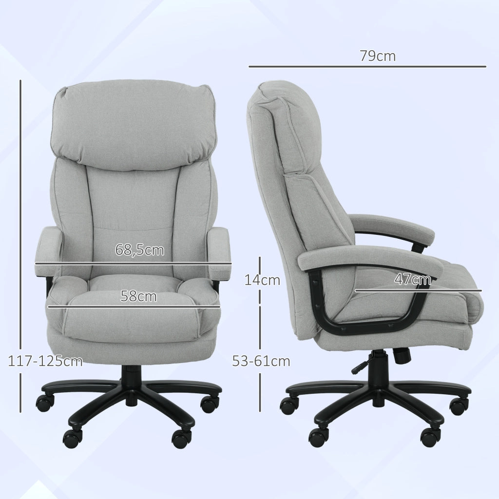 Sedia da Ufficio Alta Portata 200kg ¨C Xylo ¨C Tessuto Grigio Chiaro