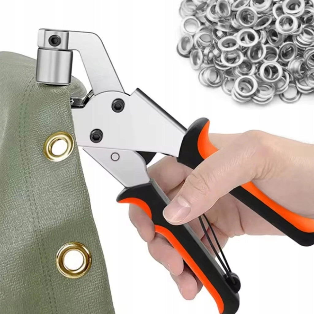 Pinza per Occhielli Magnetica Manuale GripFix ProMag 500 – Set con 500 Occhielli | Diametro 10 mm