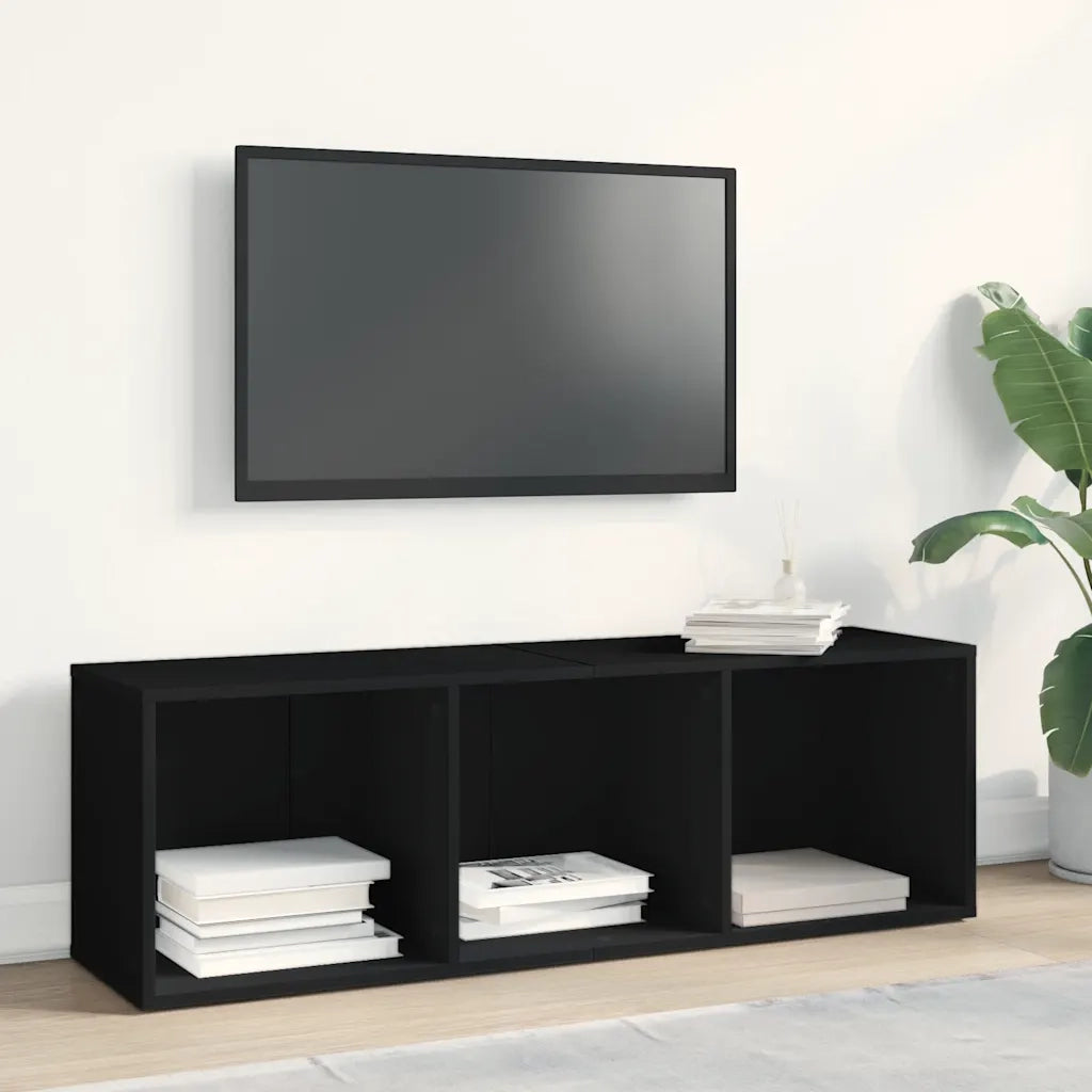 Libreria/Mobile TV | Armadietto TV | Mobile Porta TV Nero 36x30x114 cm in Legno Multistrato