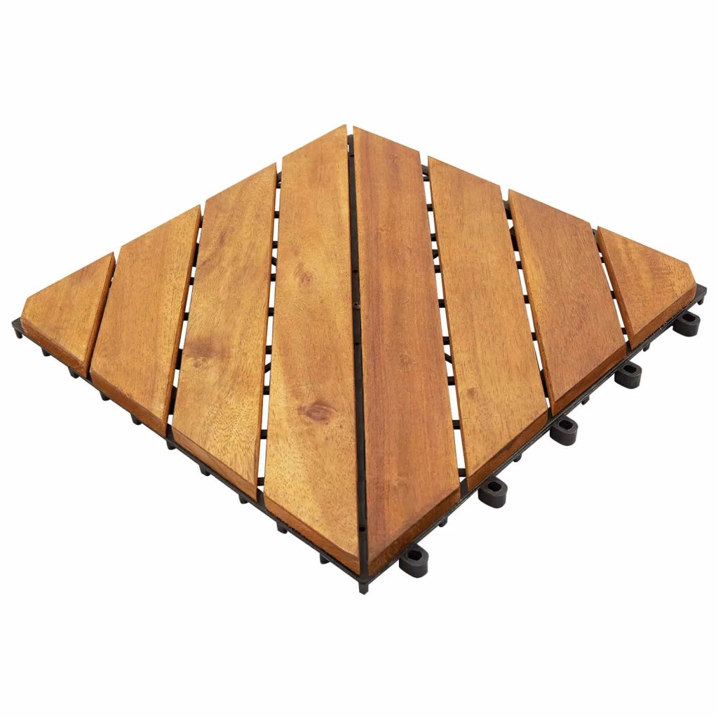 Piastrella per Decking 30 pcs Marrone 30 x 30 cm 3444893